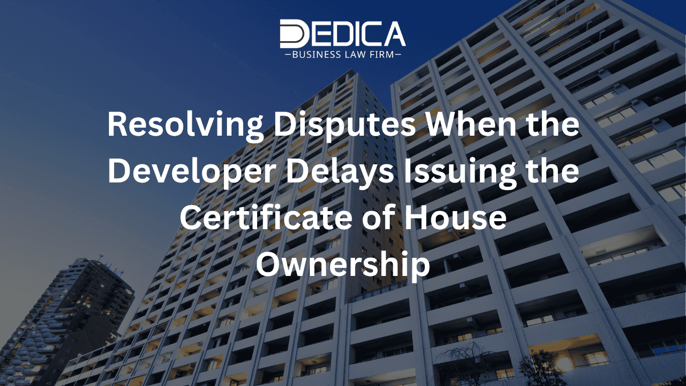 Resolving Disputes When the Developer Delays Issuing the Certificate of House Ownership