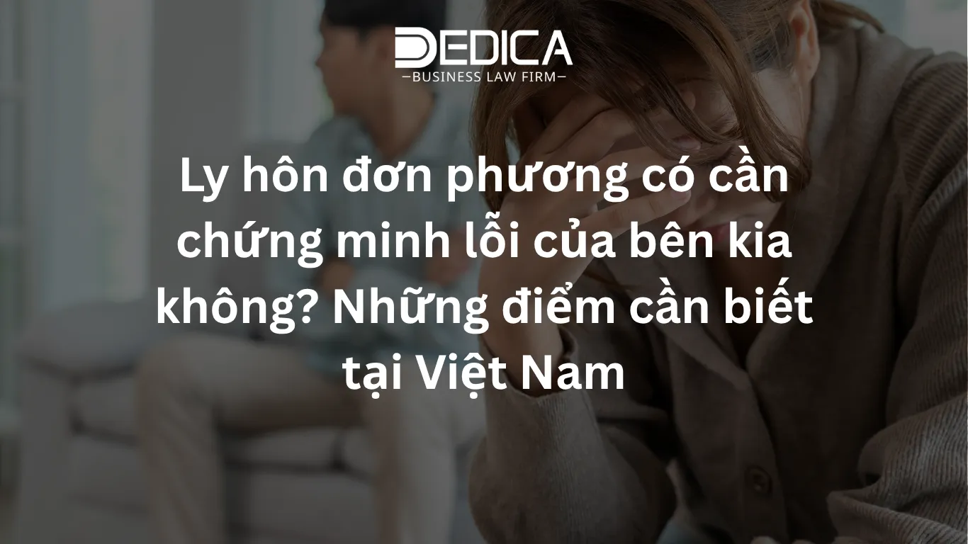 Ly hôn đơn phương có cần chứng minh lỗi của bên kia không?