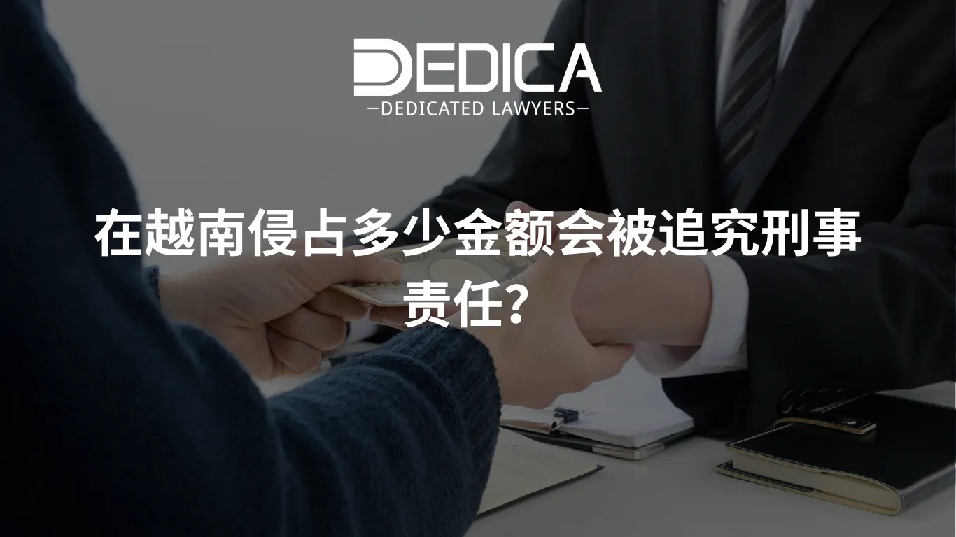 在越南侵占多少金额会被追究刑事责任?