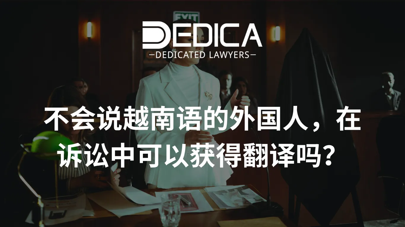 不会说越南语的外国人,在诉讼中可以获得翻译吗?