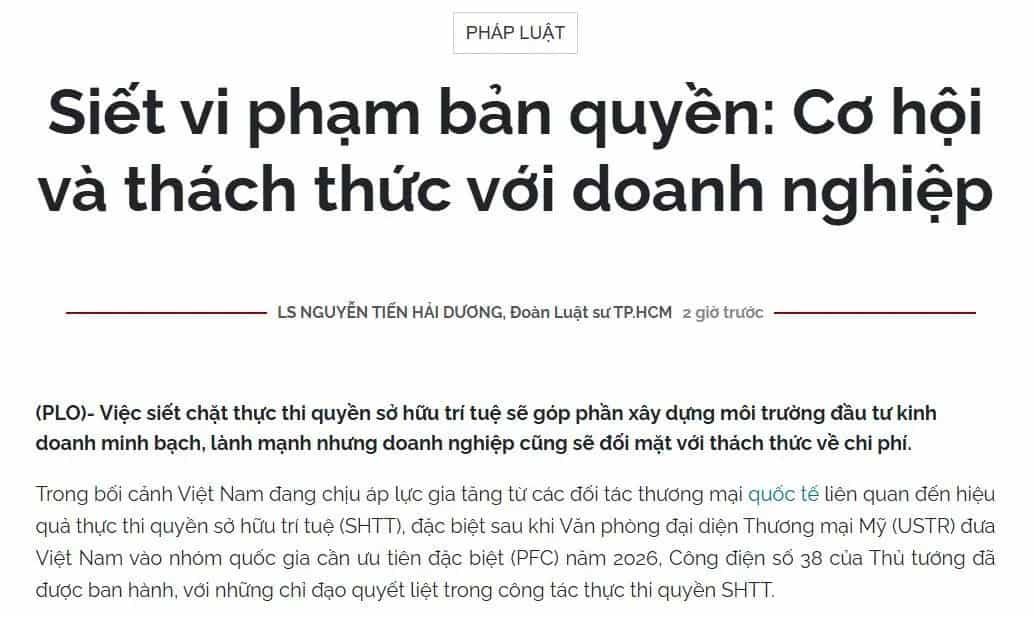 Siết vi phạm bản quyền: Cơ hội và thách thức với doanh nghiệp