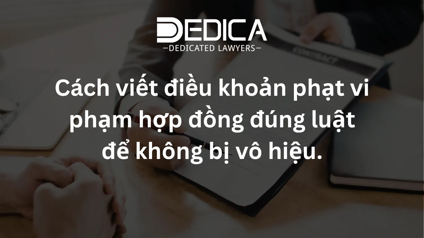 Cách viết điều khoản phạt vi phạm hợp đồng đúng luật để không bị vô hiệu.
