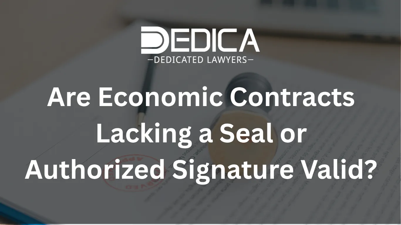 Are Economic Contracts Lacking a Seal or Authorized Signature Valid?