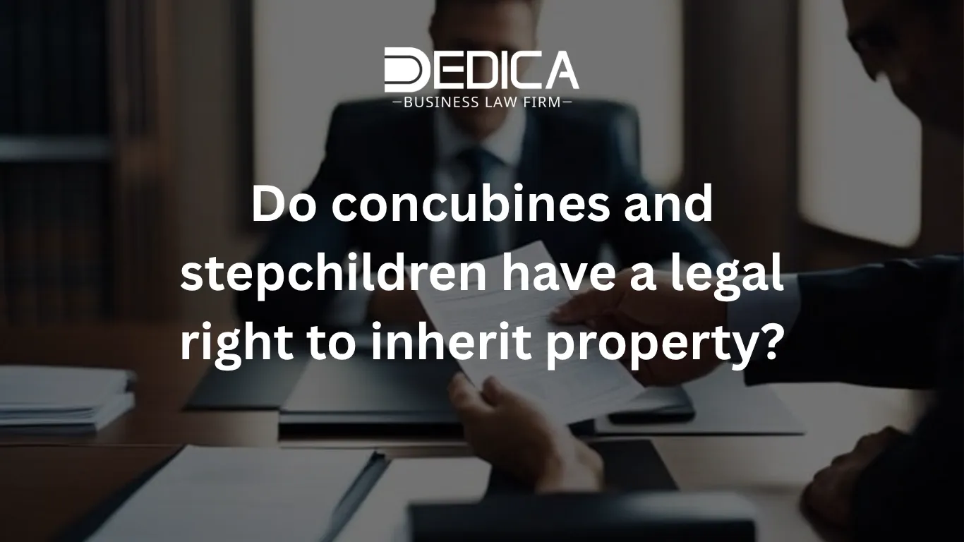 Do concubines and stepchildren have a legal right to inherit property?