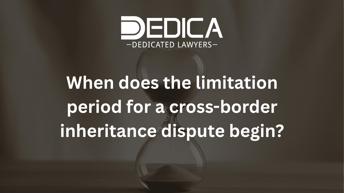 When does the limitation period for a cross-border inheritance dispute begin?